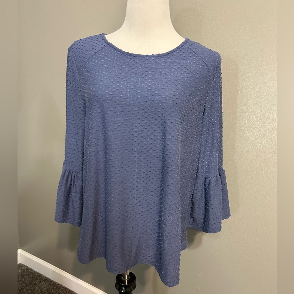W5 women’s‎ bell sleeve blouse, color blue